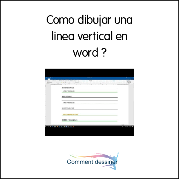 Como dibujar una linea vertical en word